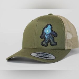 Bigfoot night sky trucker hat